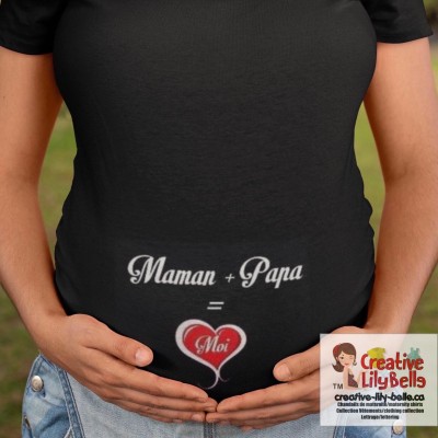Red heart mom+dad=me maternity sweater CM31
